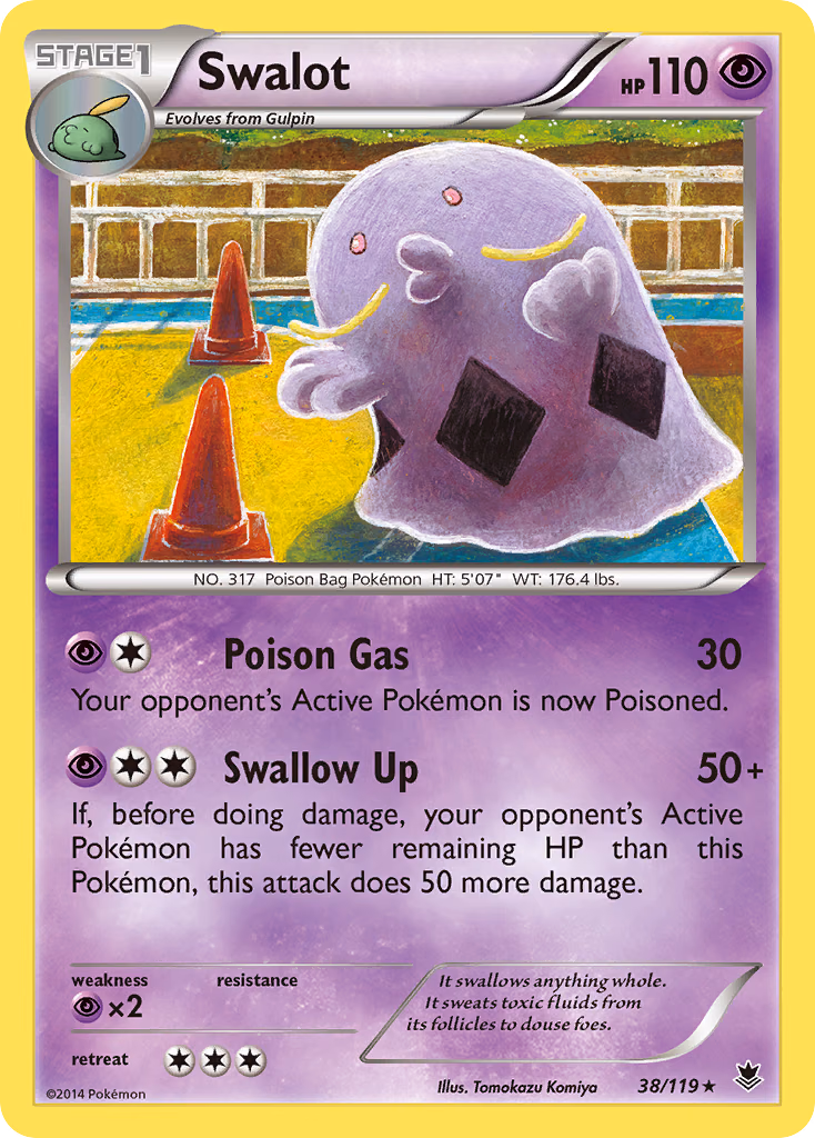 Swalot Pokemon card (38/119, Phantom Forces)