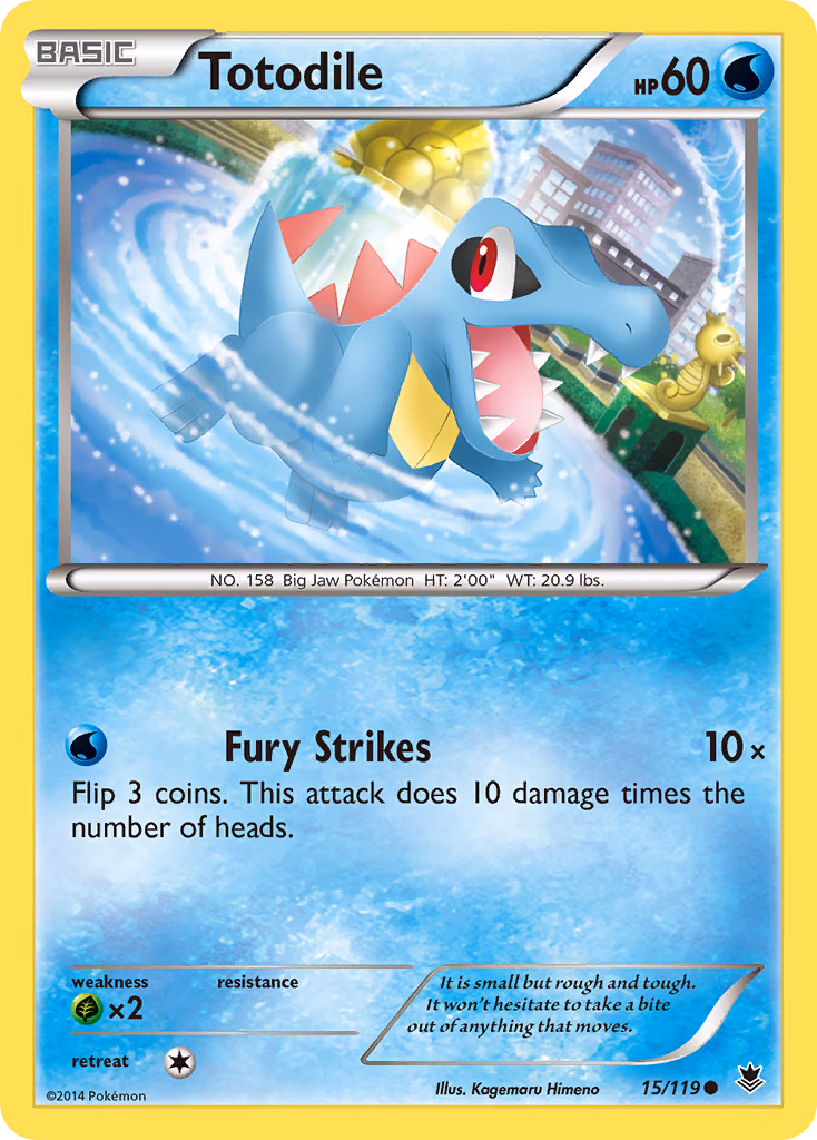 Totodile Pokemon card (15/119, Phantom Forces)