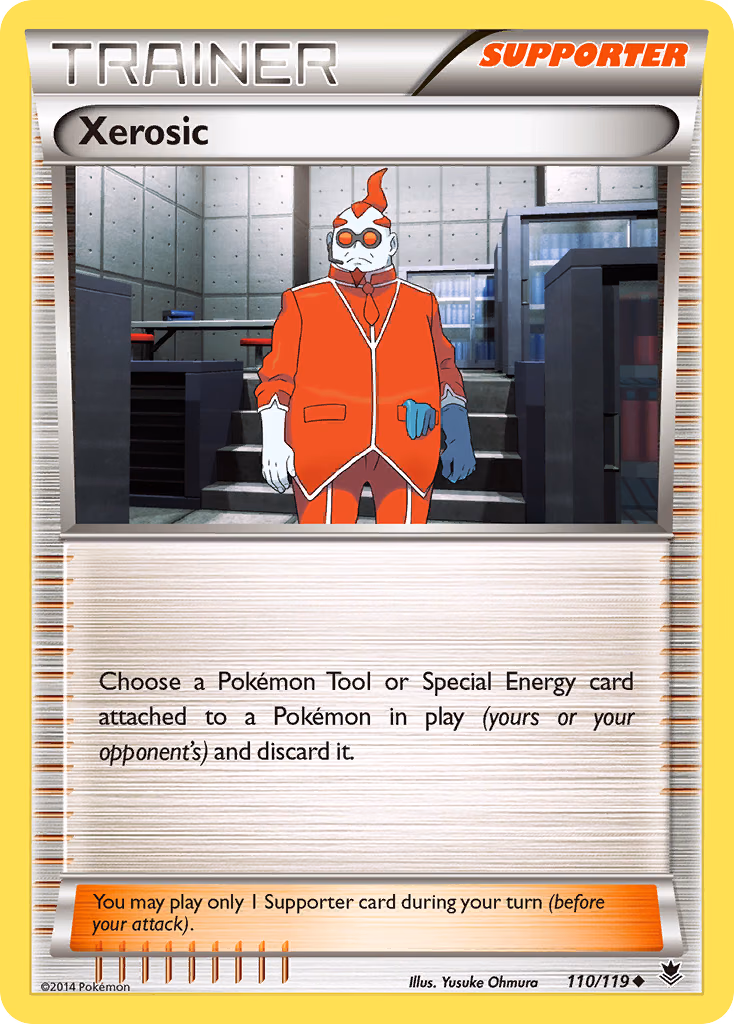 Xerosic Pokemon card (110/119, Phantom Forces)