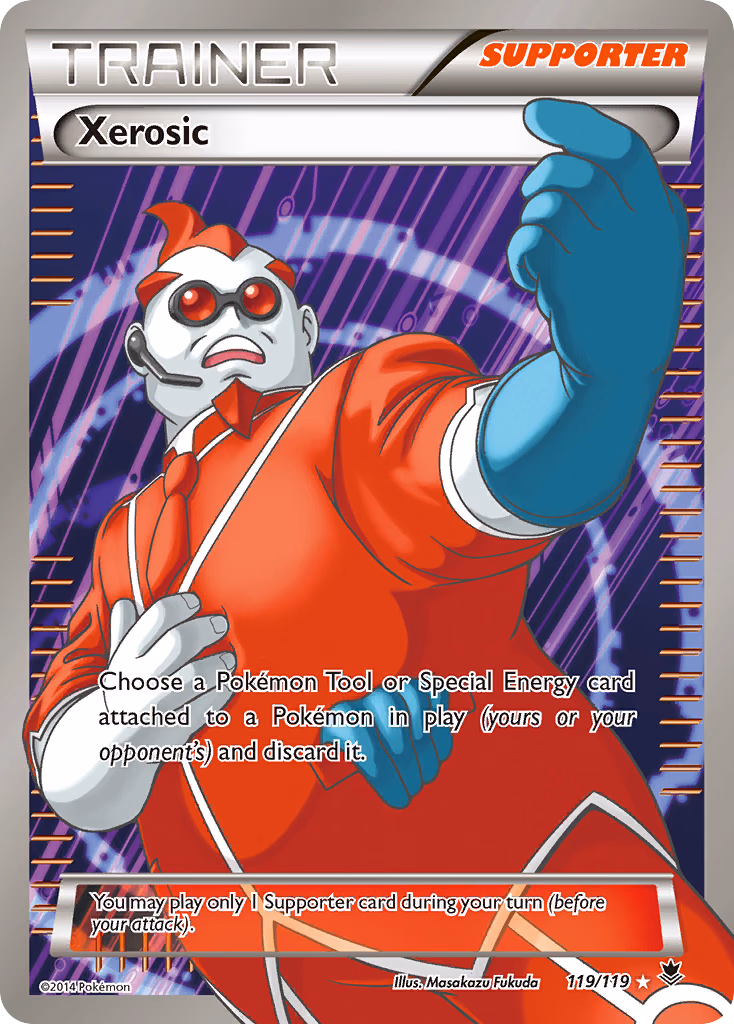 Xerosic Pokemon card (119/119, Phantom Forces)