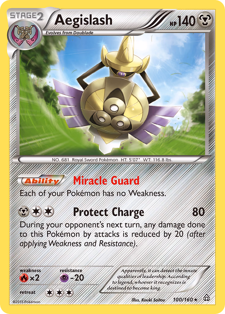 Aegislash Pokemon card (100/160, Primal Clash)