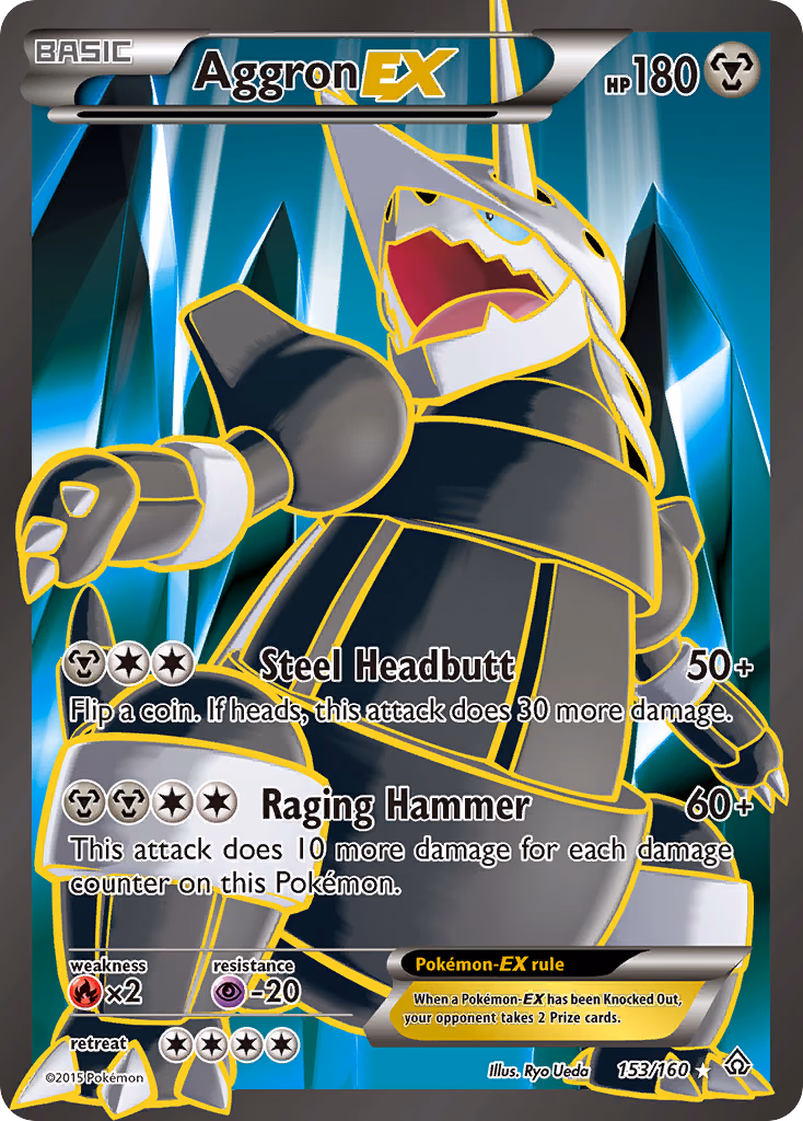 Aggron-EX Pokemon card (153/160, Primal Clash)