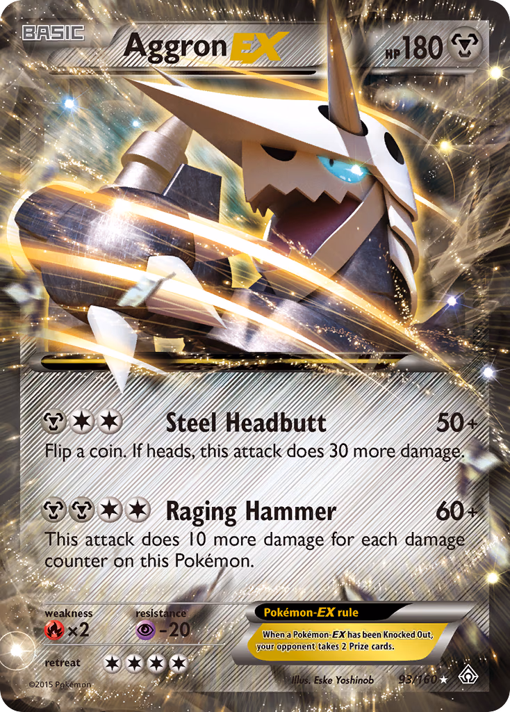 Aggron-EX Pokemon card (93/160, Primal Clash)