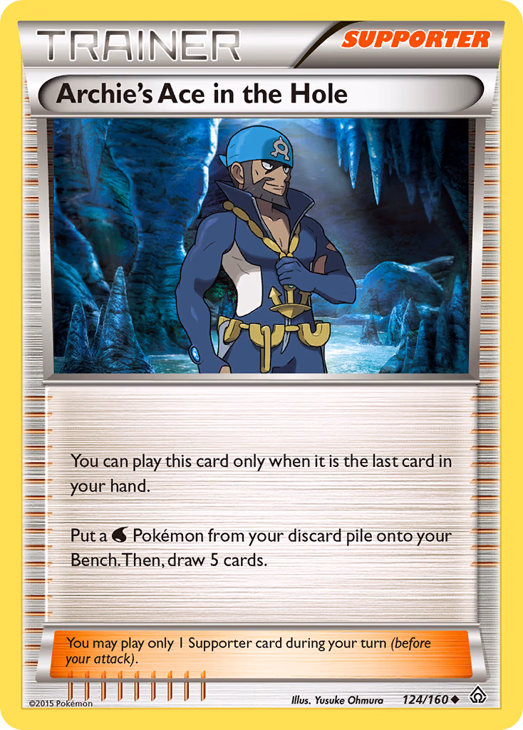 Archie's Ace in the Hole Pokemon card (124/160, Primal Clash)