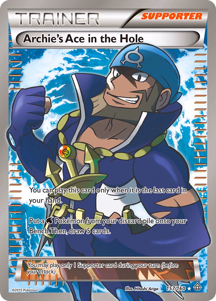 Archie's Ace in the Hole Pokemon card (157/160, Primal Clash)
