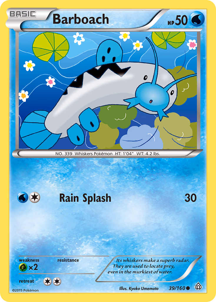 Barboach Pokemon card (39/160, Primal Clash)