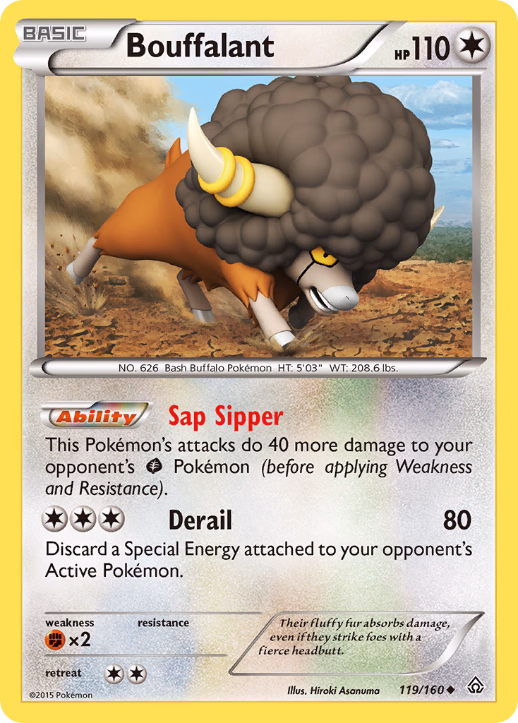 Bouffalant Pokemon card (119/160, Primal Clash)