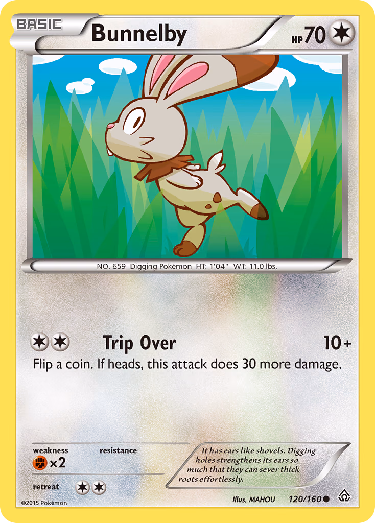 Bunnelby Pokemon card (120/160, Primal Clash)