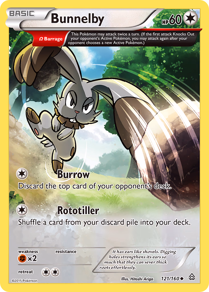 Bunnelby Pokemon card (121/160, Primal Clash)