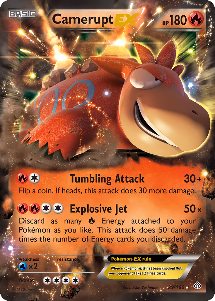 Camerupt-EX Pokemon card (29/160, Primal Clash)