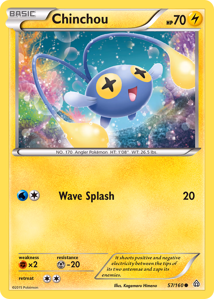 Chinchou Pokemon card (57/160, Primal Clash)