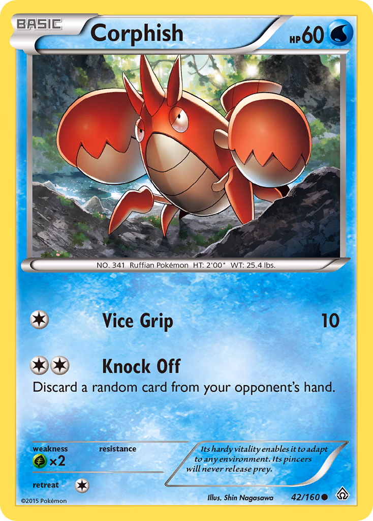 Corphish Pokemon card (42/160, Primal Clash)