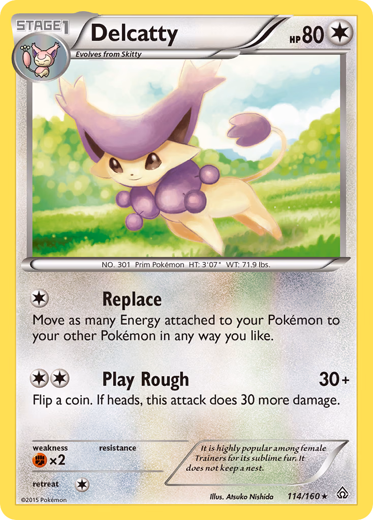Delcatty Pokemon card (114/160, Primal Clash)