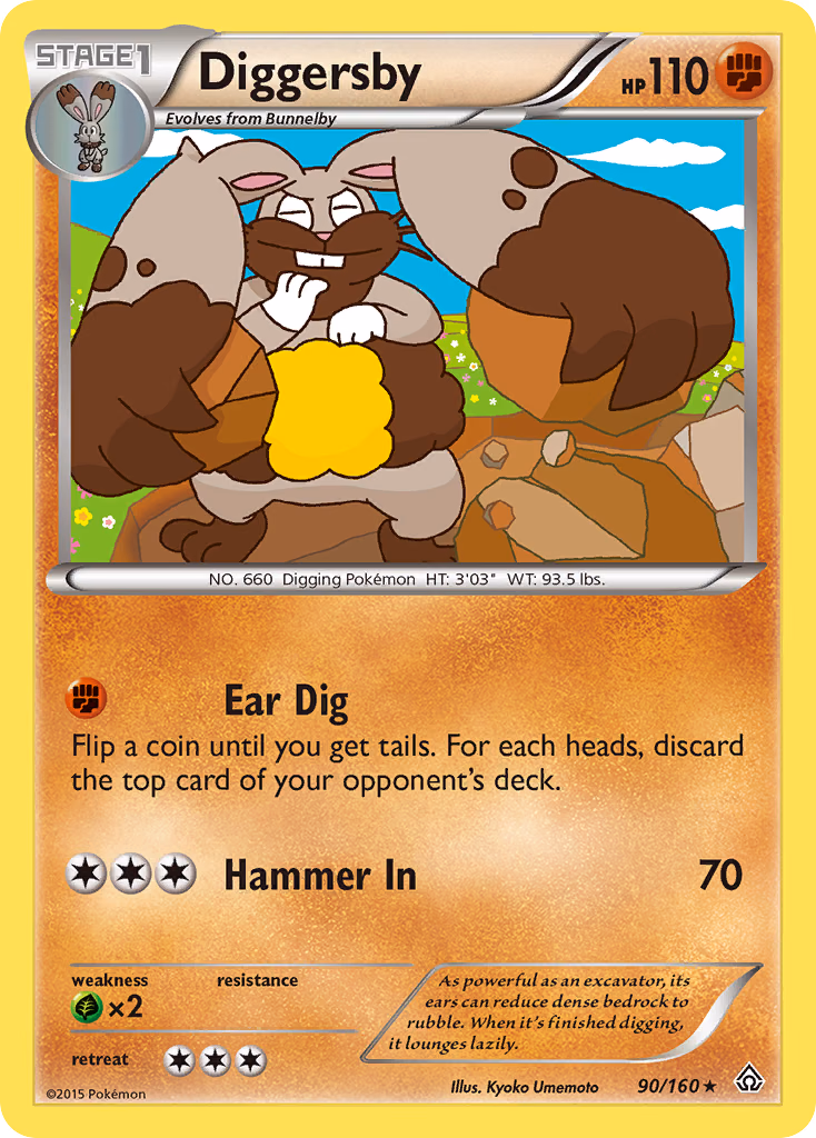 Diggersby Pokemon card (90/160, Primal Clash)