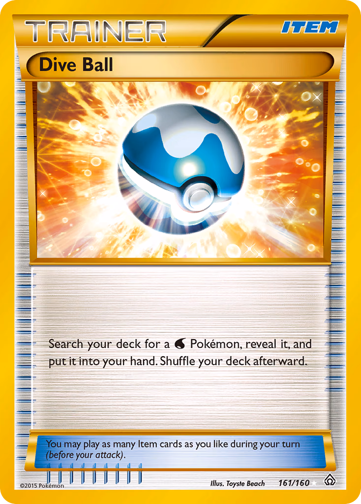 Dive Ball Pokemon card (161/160, Primal Clash)