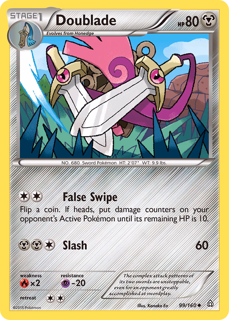 Doublade Pokemon card (99/160, Primal Clash)