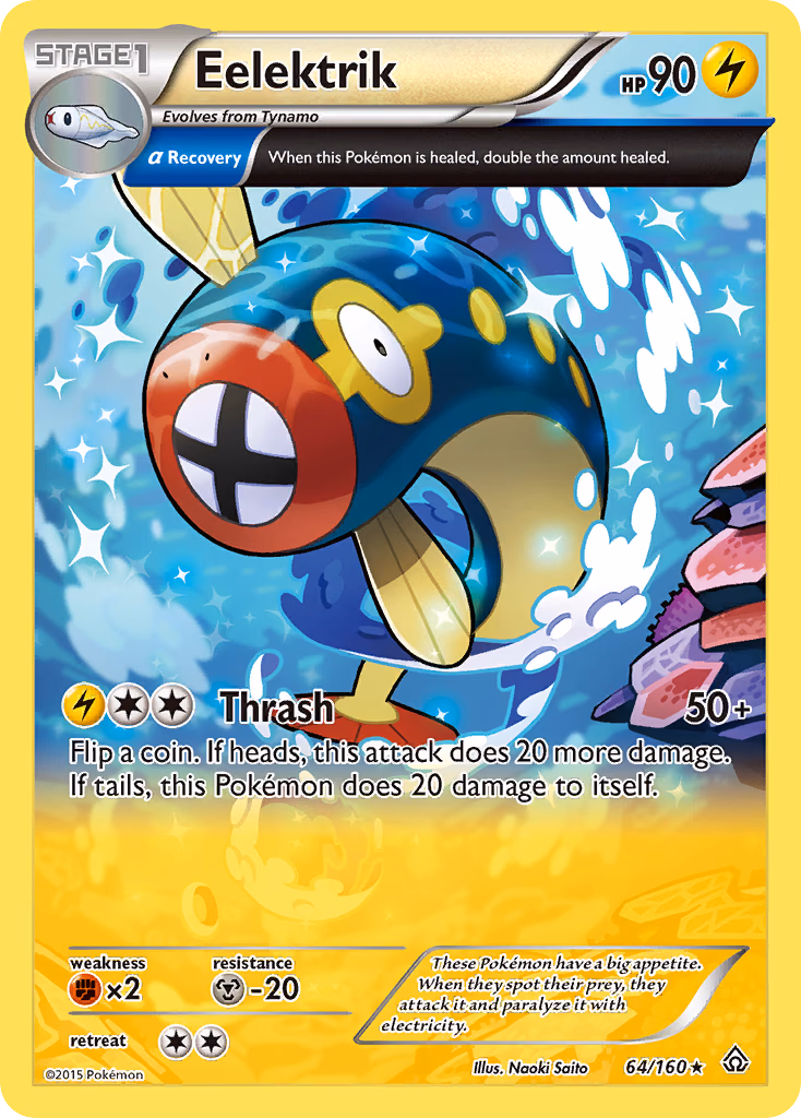 Eelektrik Pokemon card (64/160, Primal Clash)