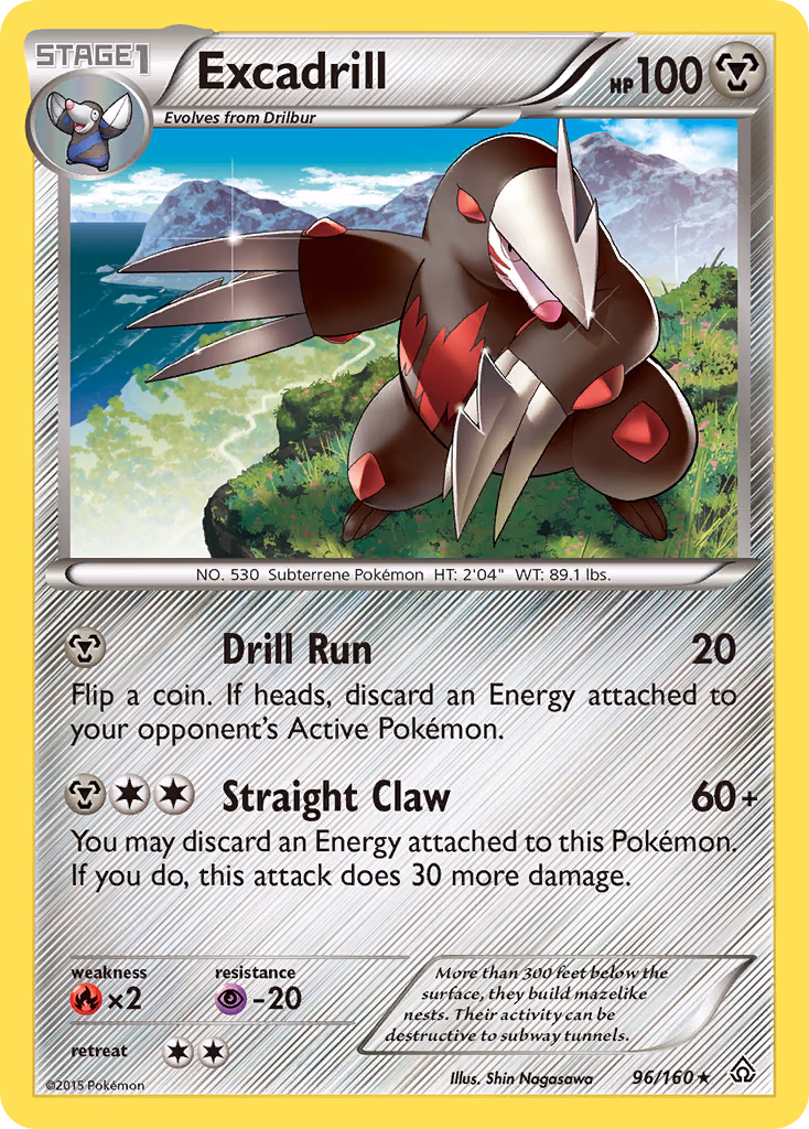 Excadrill Pokemon card (96/160, Primal Clash)