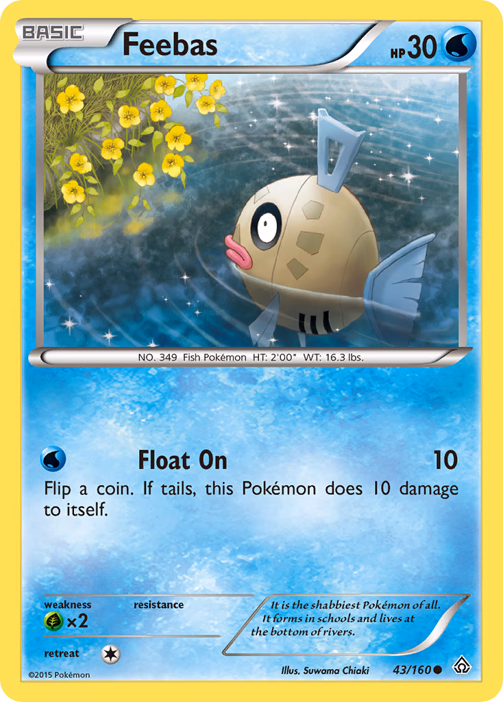 Feebas Pokemon card (43/160, Primal Clash)