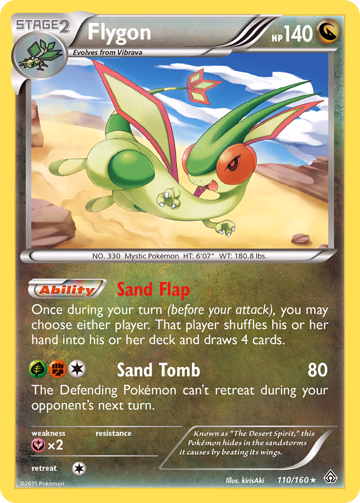 Flygon Pokemon card (110/160, Primal Clash)