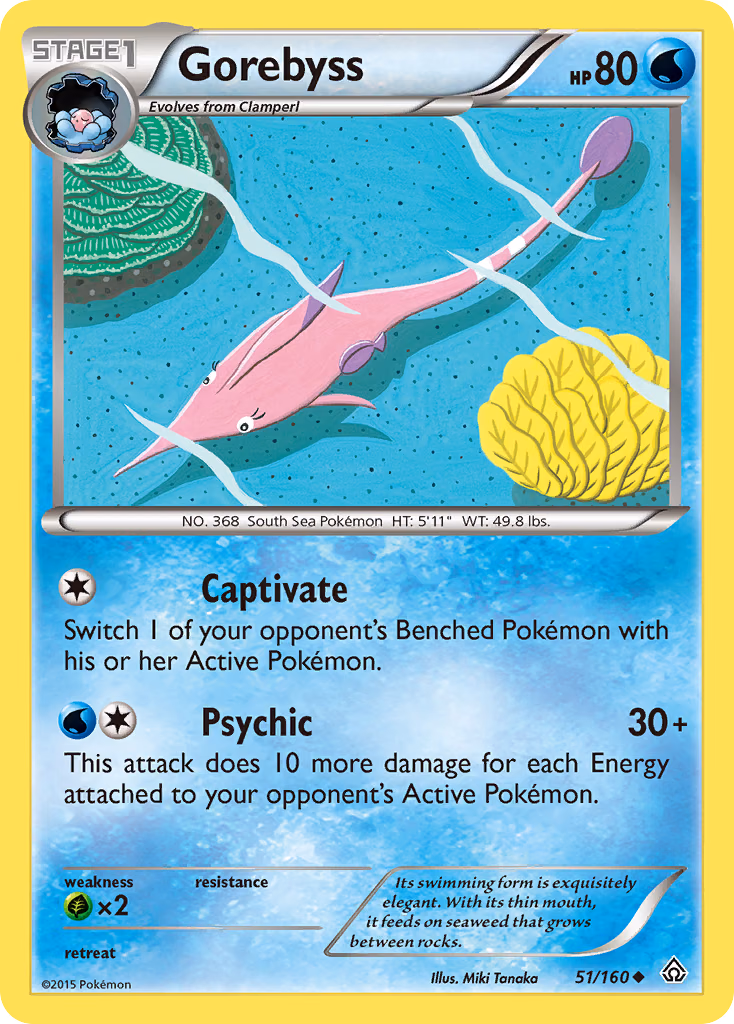 Gorebyss Pokemon card (51/160, Primal Clash)