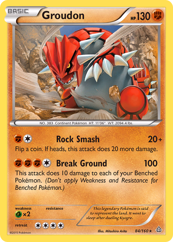 Groudon Pokemon card (84/160, Primal Clash)