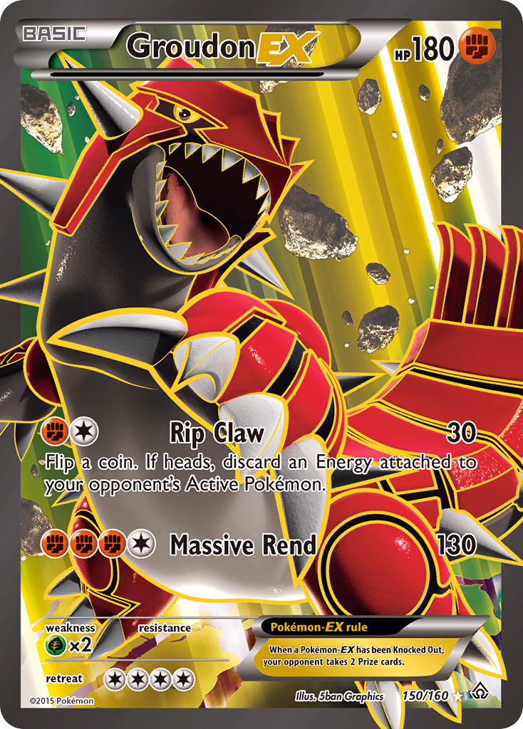 Groudon-EX Pokemon card (150/160, Primal Clash)