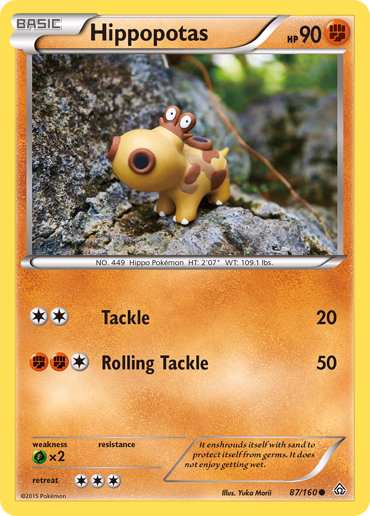 Hippopotas Pokemon card (87/160, Primal Clash)