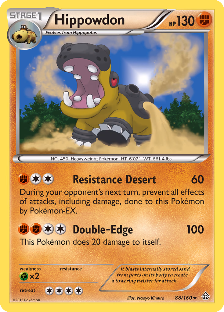 Hippowdon Pokemon card (88/160, Primal Clash)