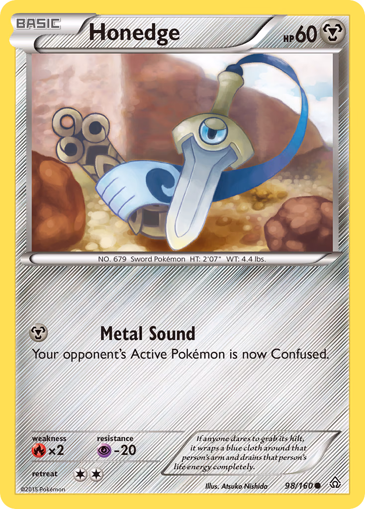 Honedge Pokemon card (98/160, Primal Clash)