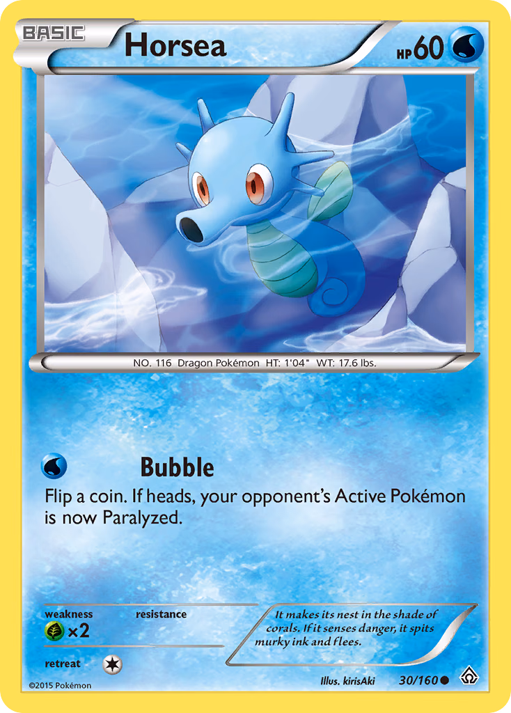 Horsea Pokemon card (30/160, Primal Clash)