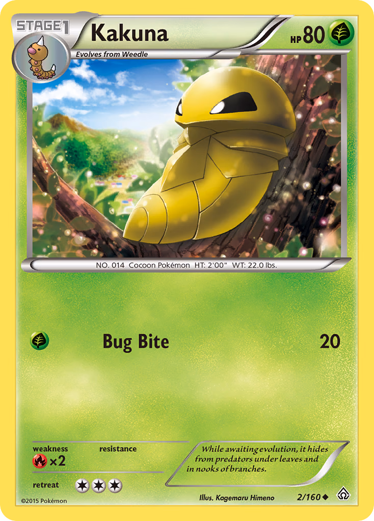 Kakuna Pokemon card (2/160, Primal Clash)