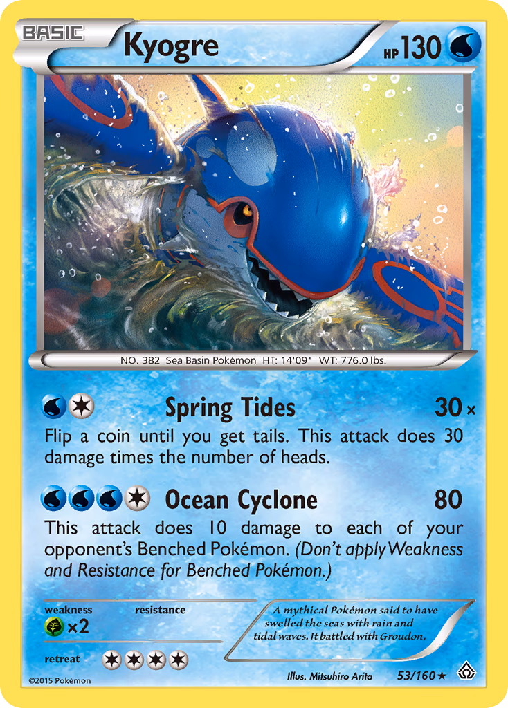 Kyogre Pokemon card (53/160, Primal Clash)