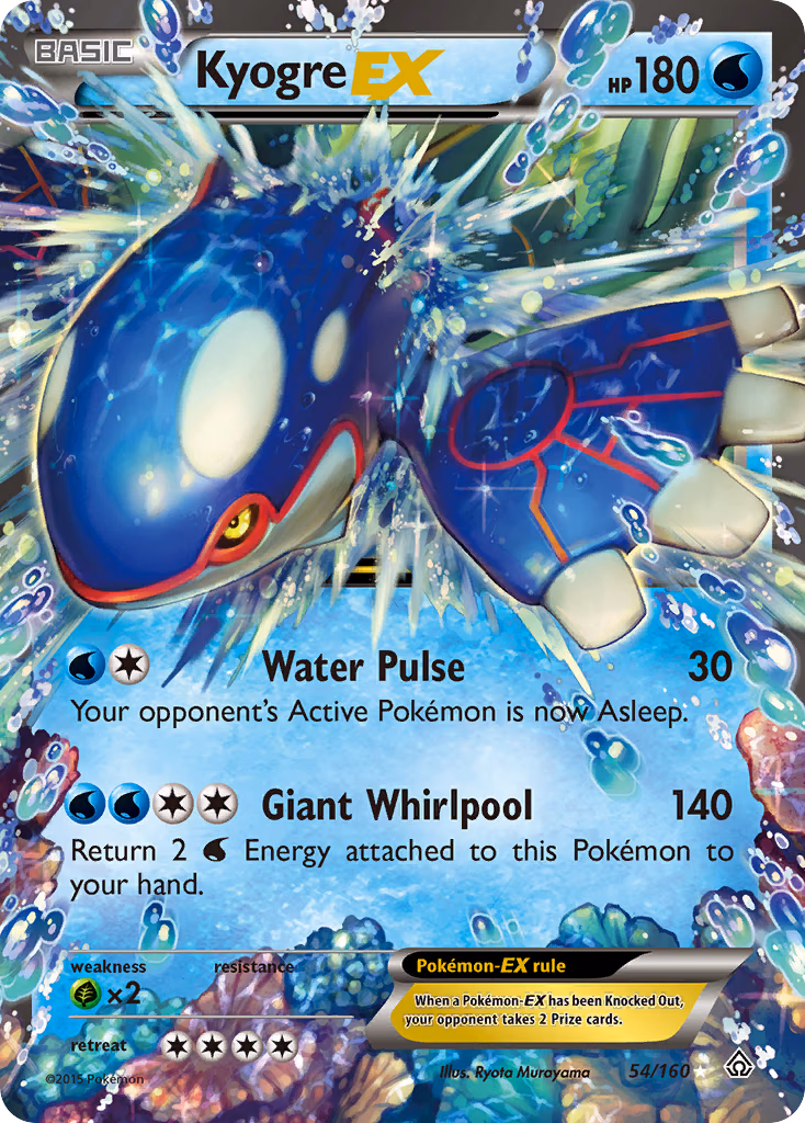 Kyogre-EX Pokemon card (54/160, Primal Clash)