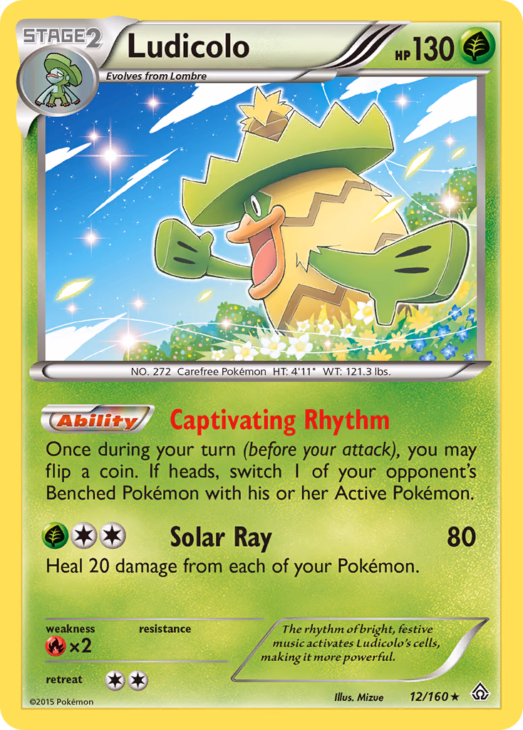 Ludicolo Pokemon card (12/160, Primal Clash)
