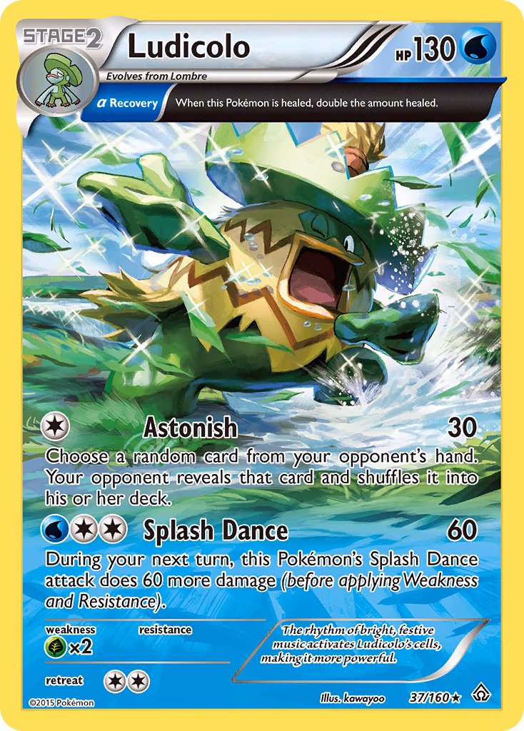 Ludicolo Pokemon card (37/160, Primal Clash)