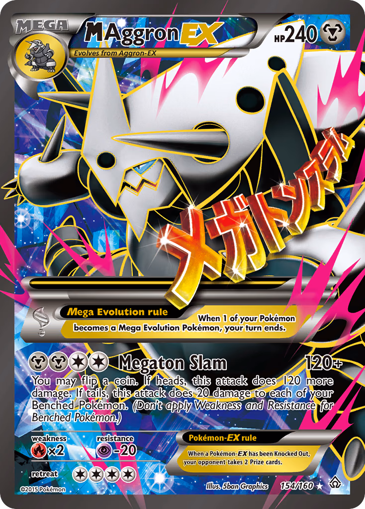 M Aggron-EX Pokemon card (154/160, Primal Clash)