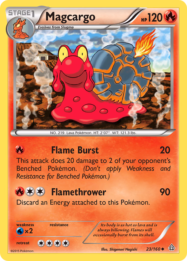 Magcargo Pokemon card (23/160, Primal Clash)