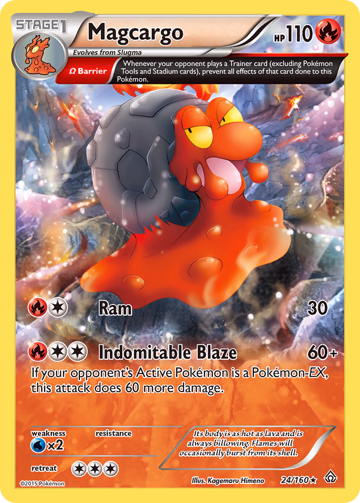 Magcargo Pokemon card (24/160, Primal Clash)