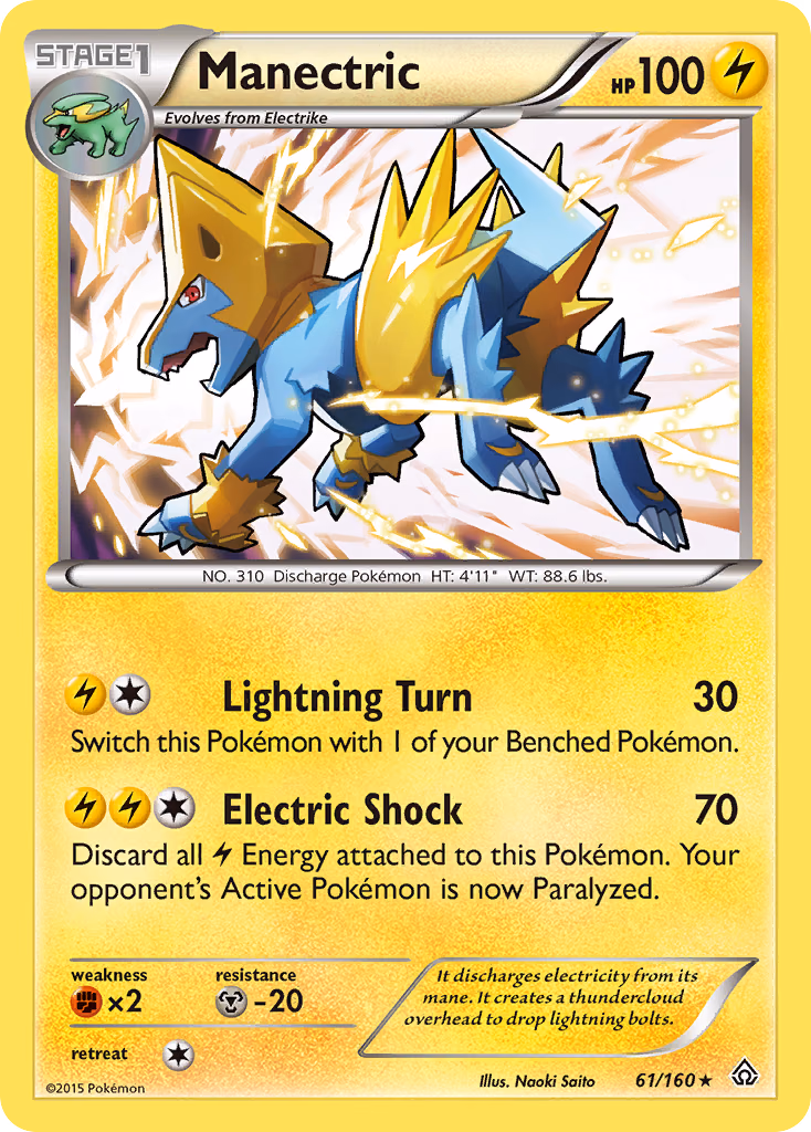 Manectric Pokemon card (61/160, Primal Clash)