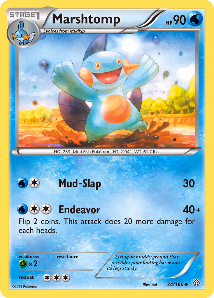 Marshtomp Pokemon card (34/160, Primal Clash)