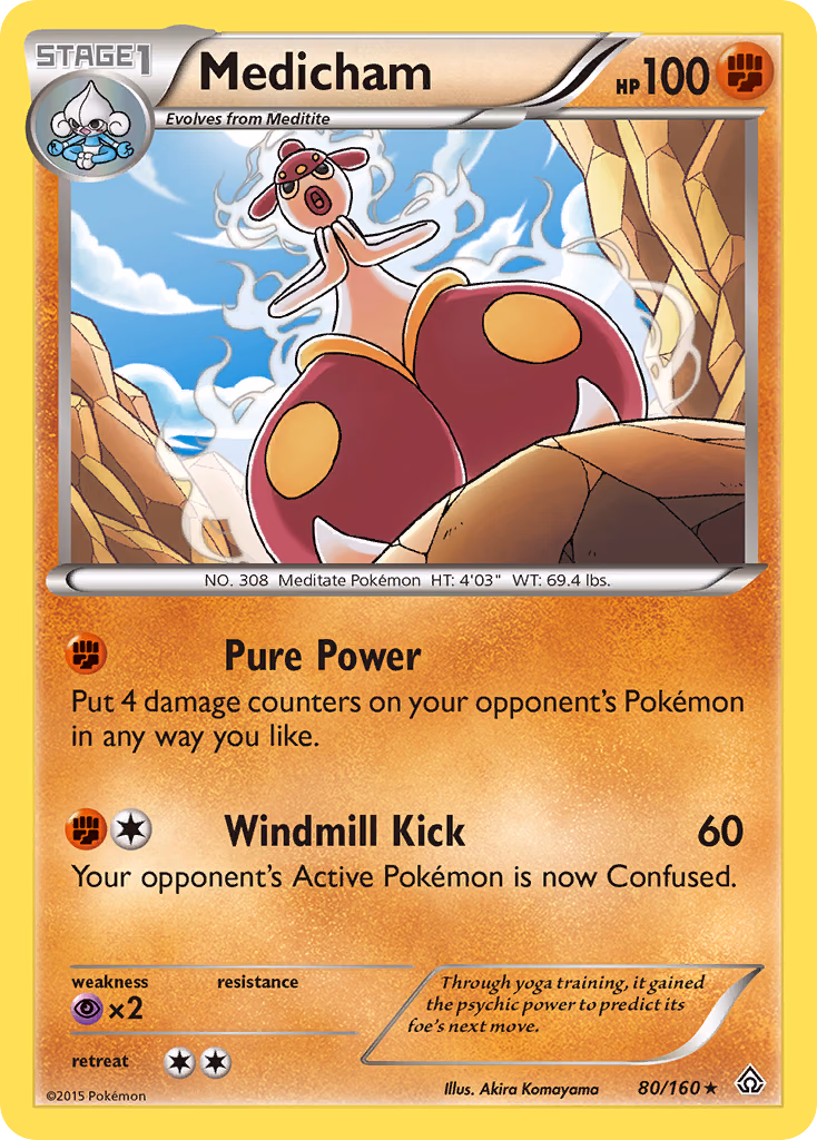 Medicham Pokemon card (80/160, Primal Clash)