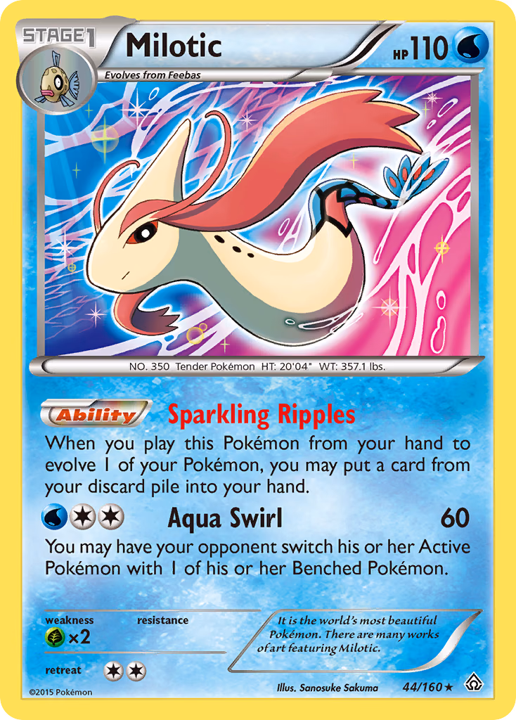 Milotic Pokemon card (44/160, Primal Clash)