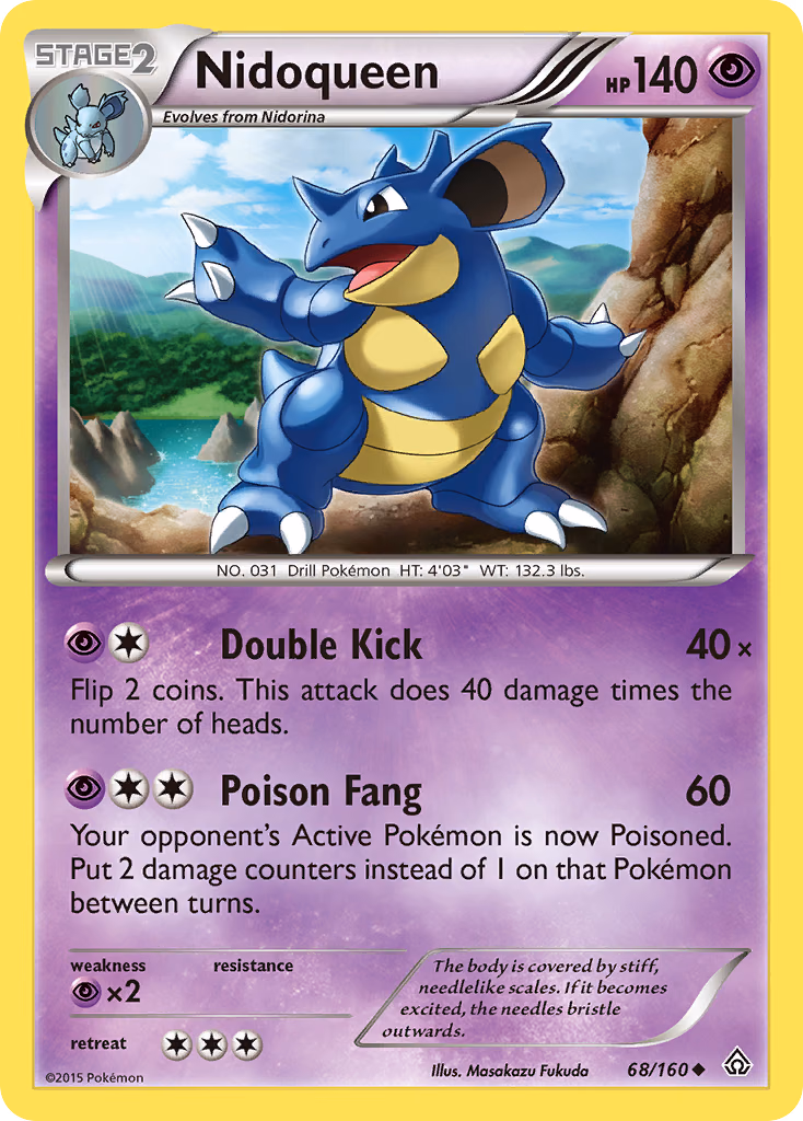 Nidoqueen Pokemon card (68/160, Primal Clash)