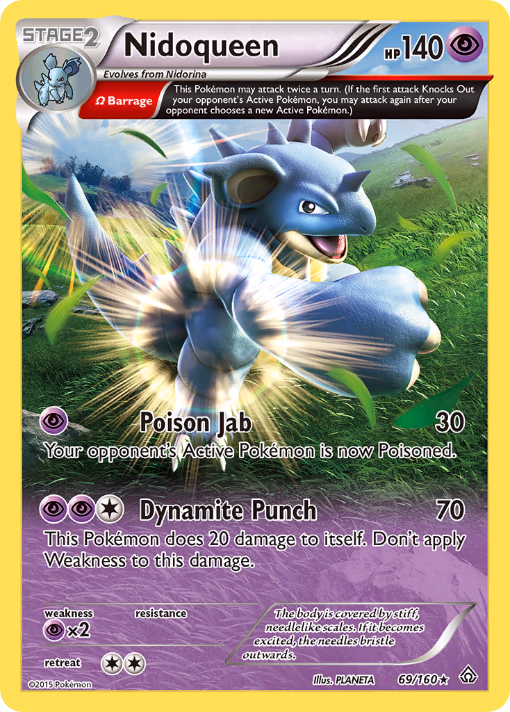Nidoqueen Pokemon card (69/160, Primal Clash)
