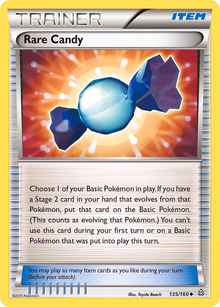 Rare Candy Pokemon card (135/160, Primal Clash)