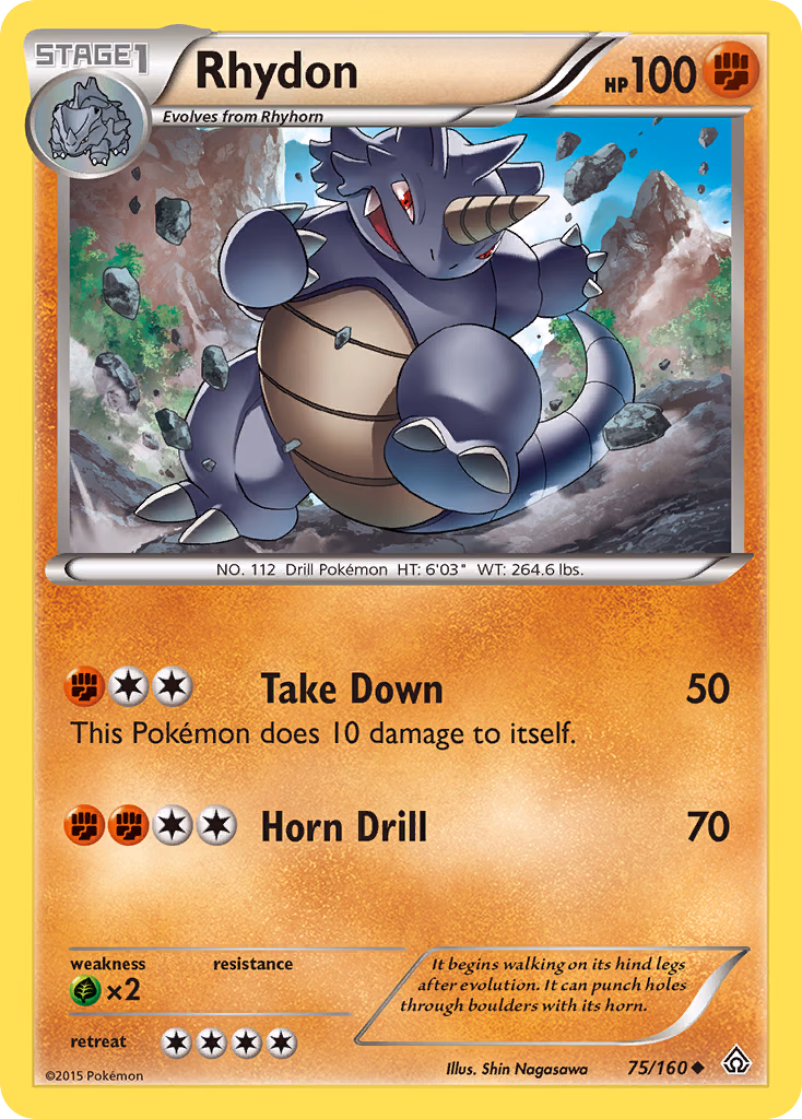 Rhydon Pokemon card (75/160, Primal Clash)