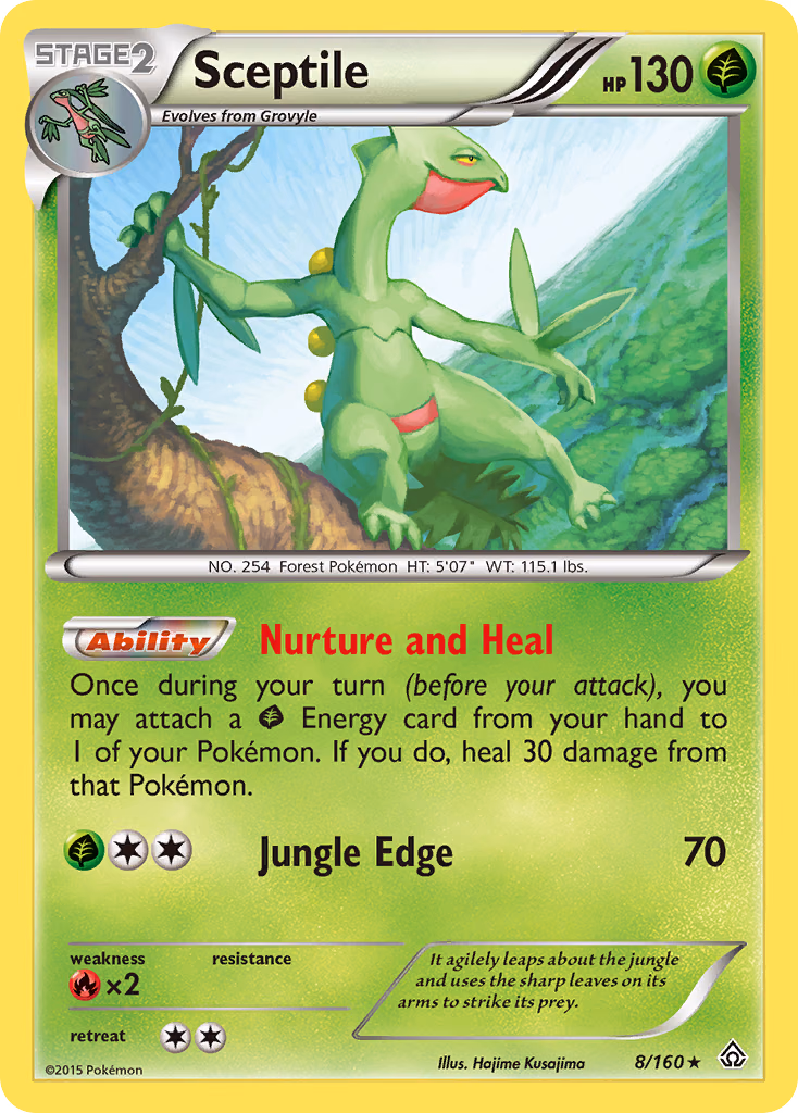 Sceptile Pokemon card (8/160, Primal Clash)
