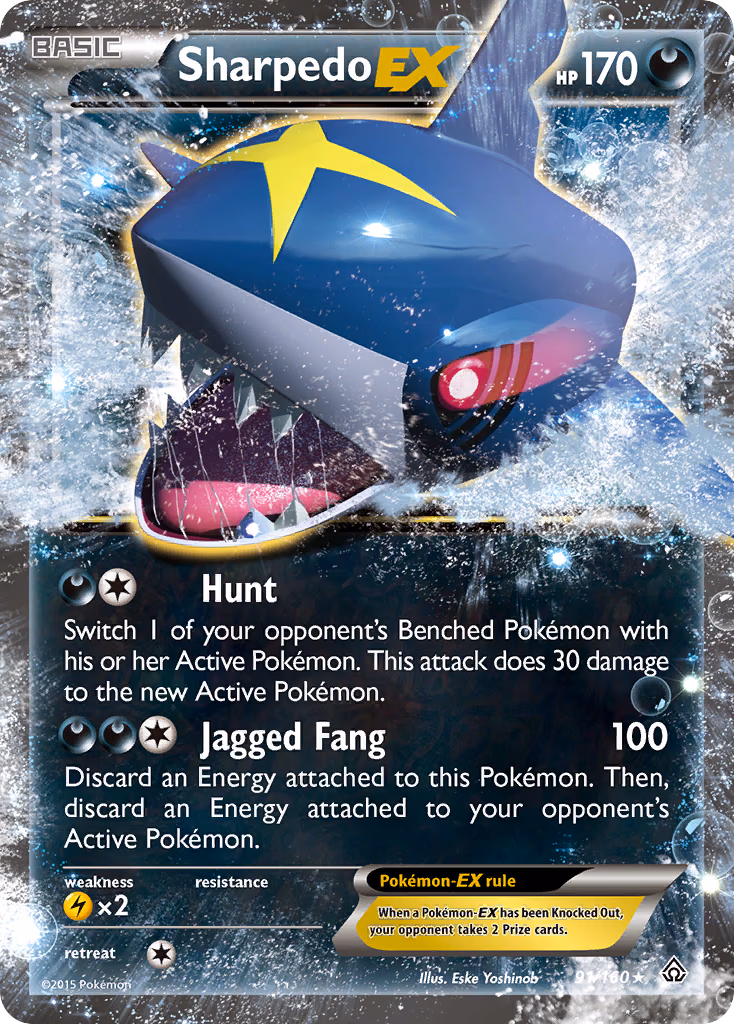Sharpedo-EX Pokemon card (91/160, Primal Clash)