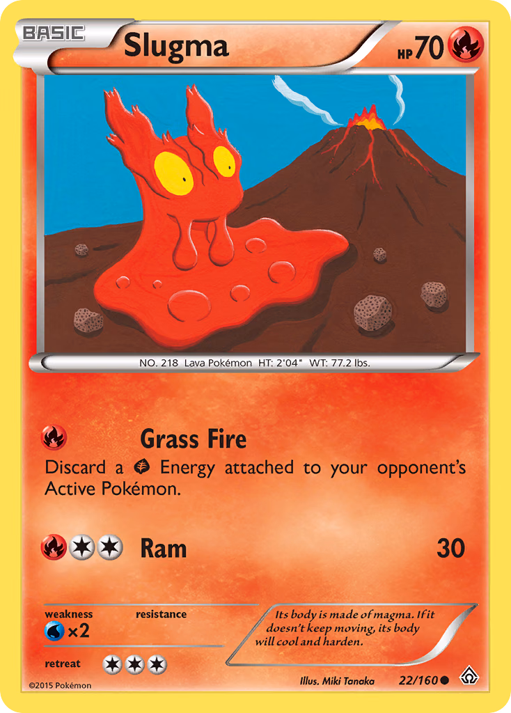 Slugma Pokemon card (22/160, Primal Clash)